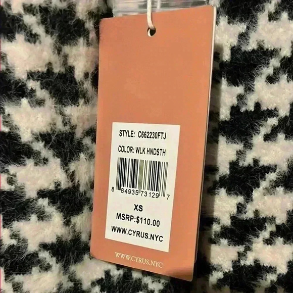 Chico's Black and White Houndstooth Women's Jacket - Picture 4 of 5